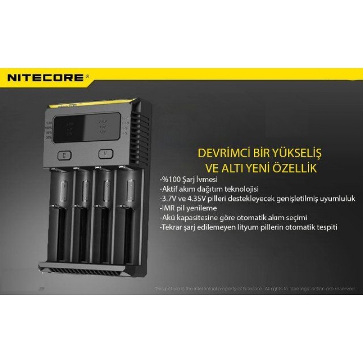 Nitecore New i4 Intellicharger Li-ion 4'lü Pil Şarj Cihazı - Görsel 3