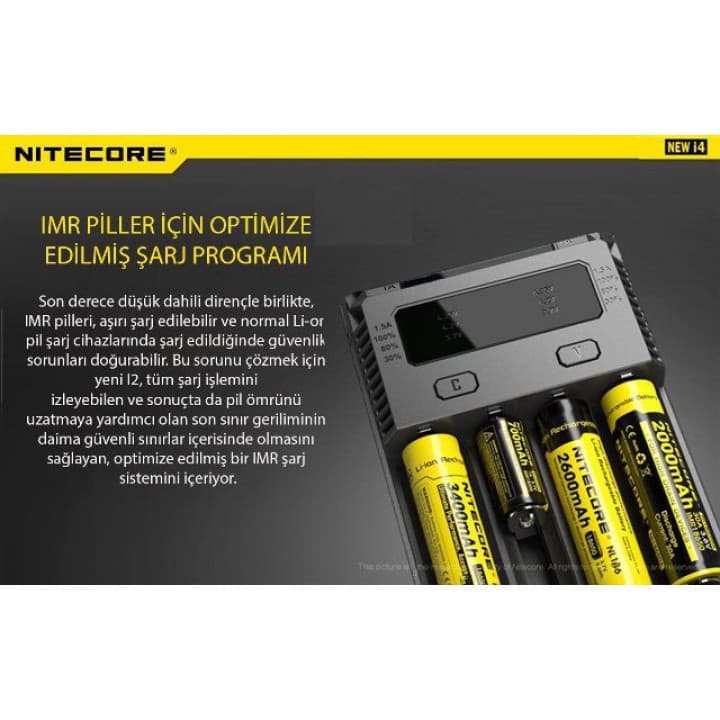 Nitecore New i4 Intellicharger Li-ion 4'lü Pil Şarj Cihazı - Görsel 6
