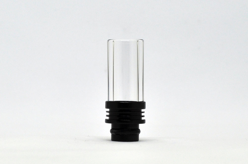 Orta Boy İnce Siyah Cam Metal Drip Tip