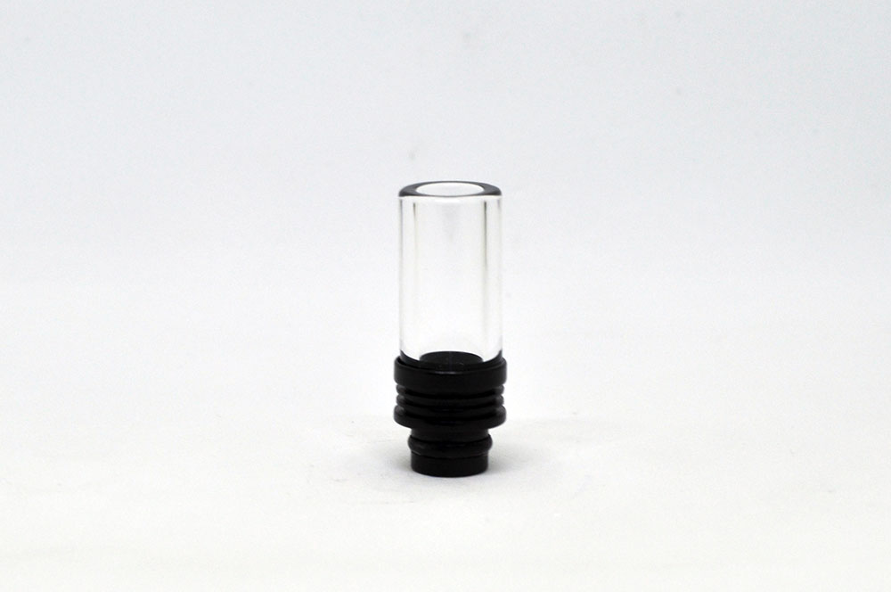 Orta Boy İnce Siyah Cam Metal Drip Tip - Görsel 2