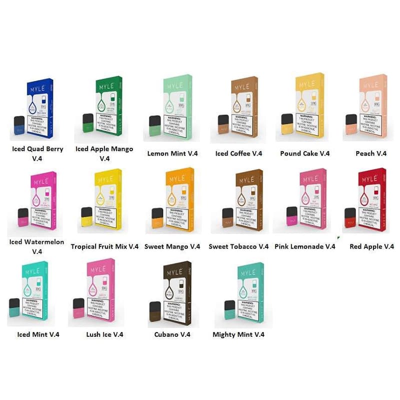 MYLÉ V4 Pod 0.9ml Salt Nikotin Aroma Pod (2adet/1paket)