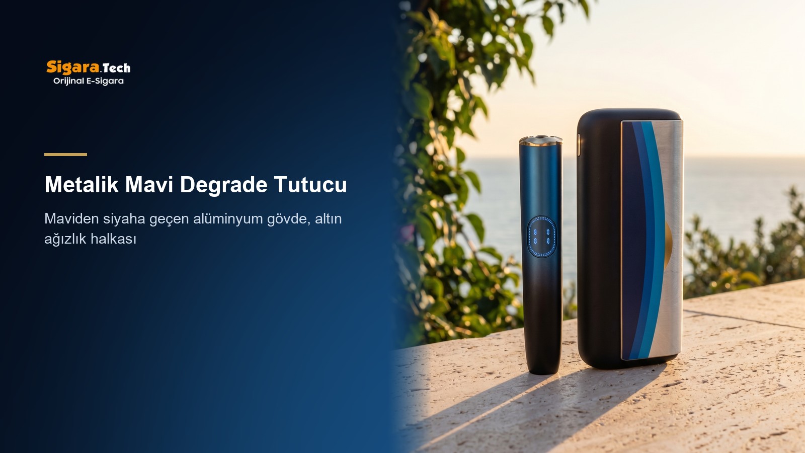 Metalik Mavi Degrade Tutucu — I Prime Skylens Edition